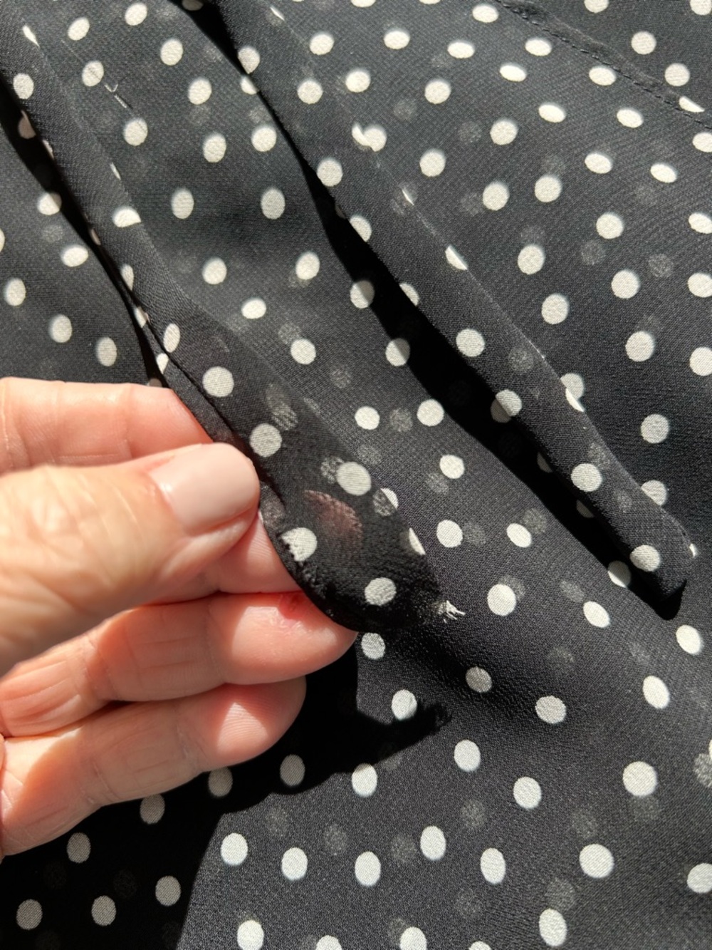 My Michelle Polka Dot Faux Wrap Skater Dress. Flutter Sleeve. Feminine. Retro. - Picture 11 of 12